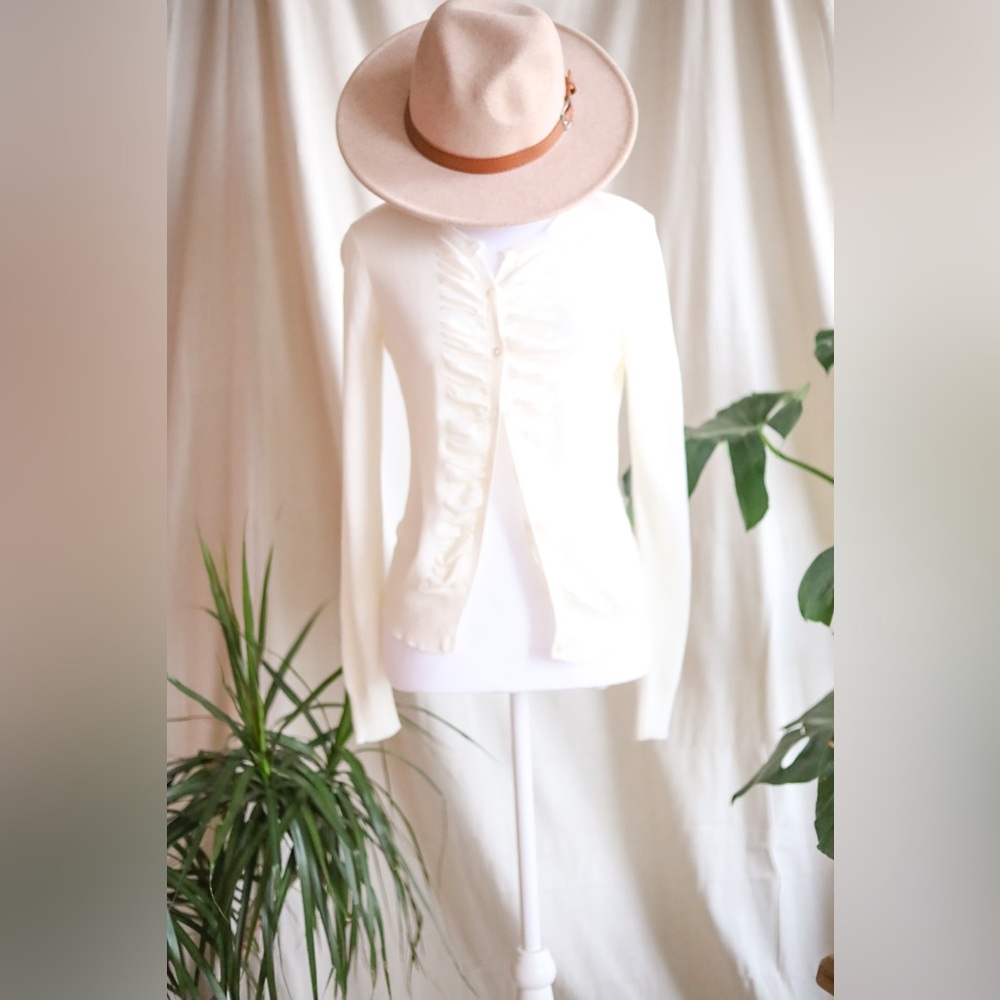 White Button Down Sweater